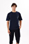 Crew Neck Comfortable Fit Soft Grip Front Print Detailed Short Sleeve T-Shirt - 5