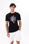 Front Printed Geometric Pattern Crew Neck Comfortable Fit Breathable Cotton Short Sleeve T-Shirt - 7