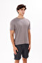 Mercerized Cotton Crew Neck Short Sleeve Comfortable Fit T-Shirt - 4