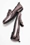 Women's Genuine Leather Loafers Casual Shoes with Elastic Back, Bronze Mariner Color-Match Leather Lining - 8