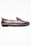 Women's Genuine Leather Loafers Casual Shoes with Elastic Back, Bronze Mariner Color-Match Leather Lining - 6
