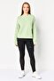 Women Dri Fit Long Sleeve Outdoor Sweatshirt, Mint Green - 3