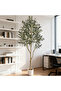 150cm Olive Tree Fake Plant with Natural Texture, Plastic Pot for Indoor Outdoor Decor - 4