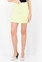 Women Textured Mini Skirt, Lemon Yellow