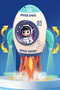 Space Rocket Electric Dancing Toy with Spray Lights & Music 360° Spin Star Projection Fun Gift - 2