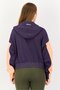 Women Oversized Fit Long Sleeve Outdoor Hoodie, Purple - 3