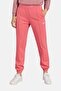 Women Plus Size Embroidered Logo Outdoor Sweatpants, Dark Pink