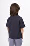 Boy's Printed Crew Neck Short Sleeve T-Shirt - 4
