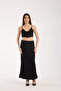 Textured Long Skirt - Printed Skirt - Long Skirt Lightly Flawed Model 93 cm - 3