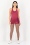 Women Dri Fit Brand Logo Training Tank Top, Heather Maroon - 2