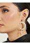 Embellished Moon and Star Dangle Earrings - 2