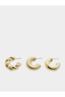 Set of 3 - Textured Earrings - 2