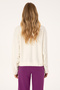 Women's Cream Mock Neck Sweatshirt 50309429-Vr256 - 5