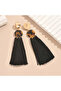 Leopard Design Long Earrings with Pendants - 2