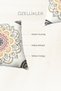 Mandala Embroidered Linen Throw Pillow |   Silicone Filled Decorative Pillow 42X42 - 2