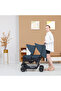 Double Baby Stroller with Hooks - Grey - 5
