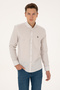 Men's Stone Long Sleeve Striped Shirt 50308580-Vr049
