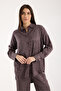 Women's Printed and Textured Shirt - Loose Long Shirt