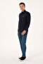Men's Navy Blue Long Sleeve Basic Shirt 50315710-Vr033 - 4