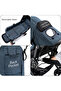 Double Baby Stroller with Hooks - Grey - 6