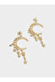 Embellished Moon and Star Dangle Earrings - 3