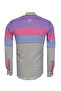 Men's Color Block Striped Woven Shirt – Purple Pink Gray - 3