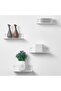 Acrylic Floating Wall Shelves Set of 2 (White) - 4