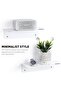 Acrylic Floating Wall Shelves Set of 2 (White) - 5