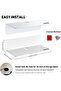 Acrylic Floating Wall Shelves Set of 2 (White) - 2