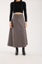 Long Suede Skirt - 90 cm Full Length Flawed Suede Skirt - 6