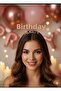 Birthday Quenn Crown with Stones Rose Metal Special Design