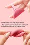 7-Piece Round Powder Puff Makeup Sponge Set Wet/Dry with Finger Strap Boxed – Strawberry Pink - 4
