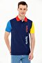 Men's Navy Blue Polo Neck T-Shirt 50263442 -Vr033 - 3