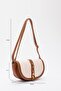Tan-Cream Shk92 Lock Detailed Faux Leather Single Compartment Hand, Arm and Shoulder Bag with Snap Fasteners L:15 E:25 W:6 c - 2