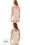 Women's Black, White, Ecru, Skin Color 4-Pack Stretch Fabric Thread Strap Tank Top - 6