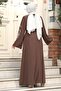 Daisy Patterned Beaded Embroidered Modest Ferace TSD240314 - 8