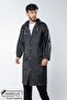 Women's Men's Raincoat Hooded Snap Fastener Eva Black Raincoat M21mrc881r03 - 4