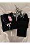 Coco Winter Thermal Merlin Fabric Pajama Set - Black