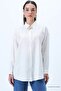 Women's White Oversize Woven Shirt Alc-X14283