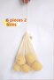 Cotton Mesh Shopping Bag - Vegetable and Fruit Storage Pouch - Pack of 6 |   Soft