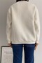 Women's Double Pocket Denim Detailed Padded Cotton Sweatshirt - 5