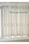 Buldan Work Authentic Curtain 100% Cotton Natural Linen Sunshade Curtain with Laces on the End - 3