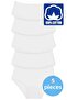 Women's High-Waisted 100% Cotton 5-Pack Corded Fabric Bato Briefs Women's 5-Pack Briefs - 5