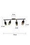 Lotus 4-Piece Decorative Movable Modern Chandelier & Sconce (Daylight Led Bulbs Included...) - 5