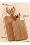 Deer Horn Design-Wooden 2-Piece Presentation Cutting Board-Natural Wood Premium - 3
