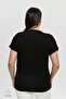 Plus Size New Season Zip Comfort Model Cross Leopard Short Sleeve Combed Cotton Tunic T-Shirt - 6