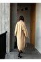 Mink Dirty Stitching Detailed Long Oversize Soft Knitwear Cardigan 26257 - 5