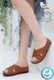 Lina Women's Anatomical Orthopedic Comfort Model Slippers Lightweight Stylish Heeled Daily Outdoor Indoor Slippers - 3