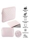 13-13.6 Inch MacBook Air Pro Compatible Leather Laptop Bag - Protective Case and Laptop M2 M3 - Light Pink - 4