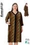 Women's Plus Size Cotton Blend Velvet Buttoned Dress / Leopard 1015